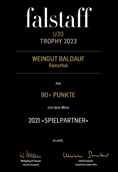 2022 SPIELPARTNER - by Bastian Baldauf - Weißer Burgunder trocken - limited Edition -